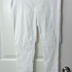 Jones New York women’s solid white elastic waist stretch casual pants medium Photo 0