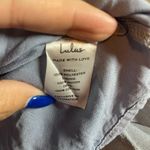 Lulus Poetic Love Dusty Blue Swiss Dot Long Sleeve Pleated Mini Dress Size M Size M Photo 9