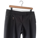 Alfani  Black Stretch Ankle Pants Women’s 8 Zip Pocket Slim Work Trousers Photo 1