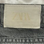 ZARA  Wide Leg Jeans Washed Gray High Rise Size 4 Baggy Cotton Grunge Edgy Trendy Photo 5