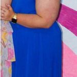 Blue High Neck Maxi Dress Size 2X Photo 0