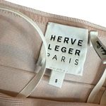 Herve Leger Size S Layered Ruched Mesh Bandage Pencil Skirt Blush Pink Feminine Photo 3