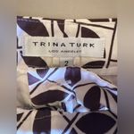 Trina Turk Cotton Capri Pants Check Print Black / White Geometric Pattern Size 2 Photo 10