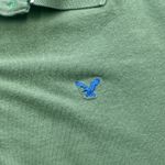 American Eagle Y2k Polo Baby T Shirt Women's Size Medium Green Preppy Fitted Photo 3
