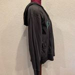 Life is Good Butterfly Brown Turquoise Zip-Up Hoodie Jacket Photo 4