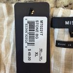 Miss Me  Beige Striped Lace-Up Crop Top Photo 3