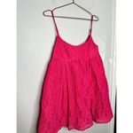 LOUNA Pink Lace Empire Waist Scoop Neck Lace Detail Babydoll Mini Dress Size M Size M Photo 4