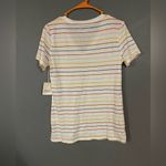 a.n.a  Short Sleeve Stripped V Neck Shirt Size Small Photo 1