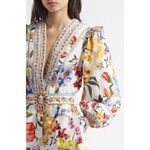 Farm Rio NWOT  Greek Garden Long Sleeve Plunge Neck Cotton Romper Size XS Photo 1