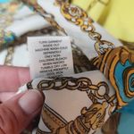 Ny&co NY& Turquoise Baroque ¾ Sleeve Button Down Size Small Photo 6