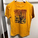 Yellow Western Graphic Short Sleeve Tee size small Photo 0