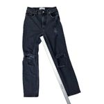 Abercrombie & Fitch Abercrombie The 90s Straight Ultra High Rise Black Distressed Jeans Size 4 / 27 Photo 3