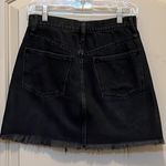 Madewell  Black Wash Denim Mini-Skirt EUC Photo 7