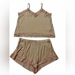 Hale Bob  Pink Lace Trim Pajama Set Photo 1