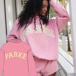 Parke Heritage Varsity Mock neck Sweatshirt Pink Size XXL Photo 1