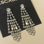Macy's Cescabelle Crystal Drop Earrings Silver Push-Back Closure Photo 2