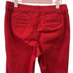 st. john's bay  Red Cotton Spandex Blend 4 Pocket Cropped Pants Womens 6 Photo 4
