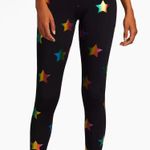Terez  Black Rainbow Star Foil UpLift Leggings New Size XS Photo 1