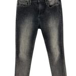 Driftwood  Jackie Embroidered Skinny Jeans‎ in Dark Grey Washed Black Size 26 Photo 5
