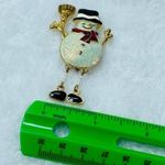 Snow Man Winter Christmas Jewelry Pin Brooch Metal Sparkle Enamel Hat Broom Photo 11