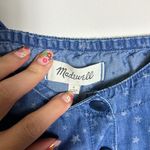 Madewell  Denim Tie-Strap Button Front Sundress in Star‎ Jaquard Photo 3