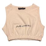 Pretty Little Thing  White Textured Sleeveless Crop Top Women’s Size 6 Photo 2