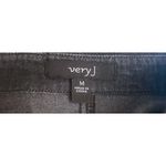 Very J Chambray Black Mini Shirt Dress/Tunic M Dark Casual Goth Witchy Minimalist Fall Photo 2