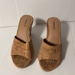 Torrid tan cork platform slide open toe block heels women size 10 WW Photo 2