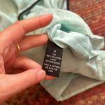 BCX MINT GREEN BLACK TRIM RUFFLE BLOUSE Photo 4