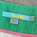 Boden Pintuck Printed Linen Skirt Green Ivory 6 Knee Length Green Photo 9