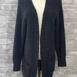 Evereve Black Cozy Open-Front Cardigan Sweater Photo 0