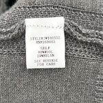 Women's Charcoal Green Boho Grunge Fringe Detail Wool Blend Sweater Size Large Gray Photo 2