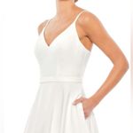 Mac Duggal NWT  Classic A-Line V-Neck Ballgown White 2 48855 Photo 1