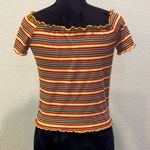 Papaya Striped Blouse Photo 1