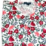 Karen Scott  Red and Green Floral Cardigan Photo 3