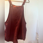 Roxy NWT  Women's Silver Sky Again Bib Overall Shorts In Chocolate Burgundy Photo 4