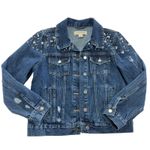 Pilcro and the Letterpress Jacket Womens Medium Donovan Pearled Embellished Photo 3