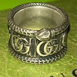 Gucci Silver Marmont Snake Ring with Double G AG925 Photo 1