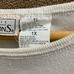 basic editions B03-Women's T-Shirt 1X White Pink VTG vintage Photo 3