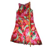 Chico's  Tropical Floral Midi Dress Sz US 4 Resort Vacation Cruise Beach Colorful Photo 7