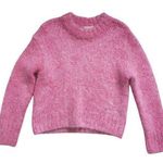 H&M Oversized Knit Sweater Womens Small Pink Mohair Wool Chunky Fuzzy Jumper Photo 0