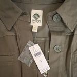 NWT Tiny Anthropologie Malia Linen Embroidered Utility Vest S Green Olive Floral Photo 7