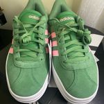 Adidas Women Green/Pink Spark/Ivory VL Court Bold Platform Sneakers US 6 Photo 1