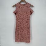Pink Lace Cold Shoulder Mock Neck Mini Dress Size S Photo 1