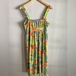 Jamie & Layla Tropical Floral Print Sleeveless Dress M Green Orange Purple Size M Photo 8