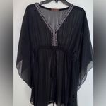 Black Sheer Tunic Top Size M Photo 1