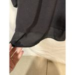 Grace Elements  Black‎ Pullover Knit Sweater Size XXL Gathered Sleeves Sheer Hem Photo 1