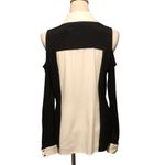 Cache Black White Cold Shoulder Cut Out Charm Cargo Top Silk Stretch $118 NWT Photo 11