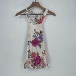 Forever 21  Floral Halter Tank Top Women's Size S White Pink Purple Casual Photo 1