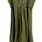 BCBGMAXAZRIA Vintage  Silk Dress Strapless Mini Y2K Pleated Tie Waist Green 6 Photo 0